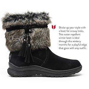 minnetonka ミネトンカ everette エヴェレット サイズ6 Amazon.com | Minnetonka Womens Everett Shearling Boot, Black